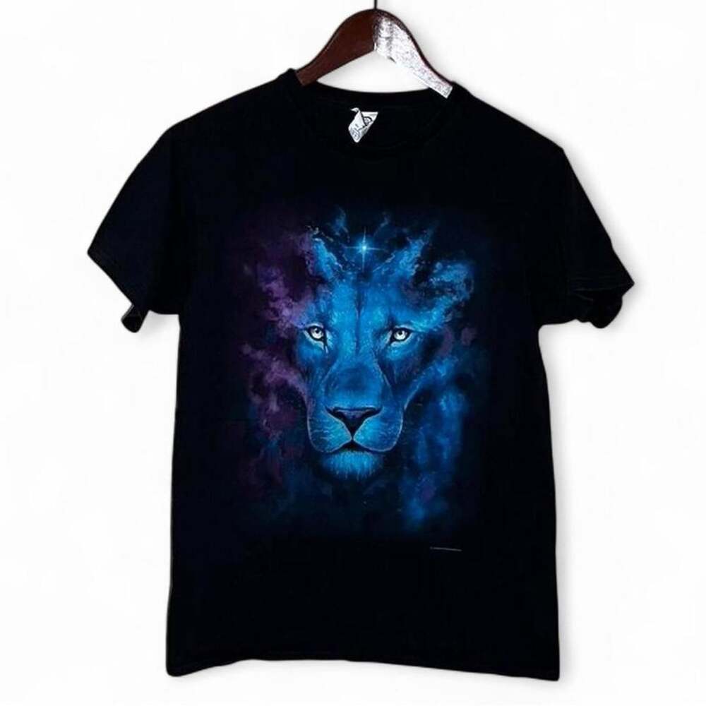 Delta Pro Weight Cosmic Lion Graphic T-Shirt Size S Black
